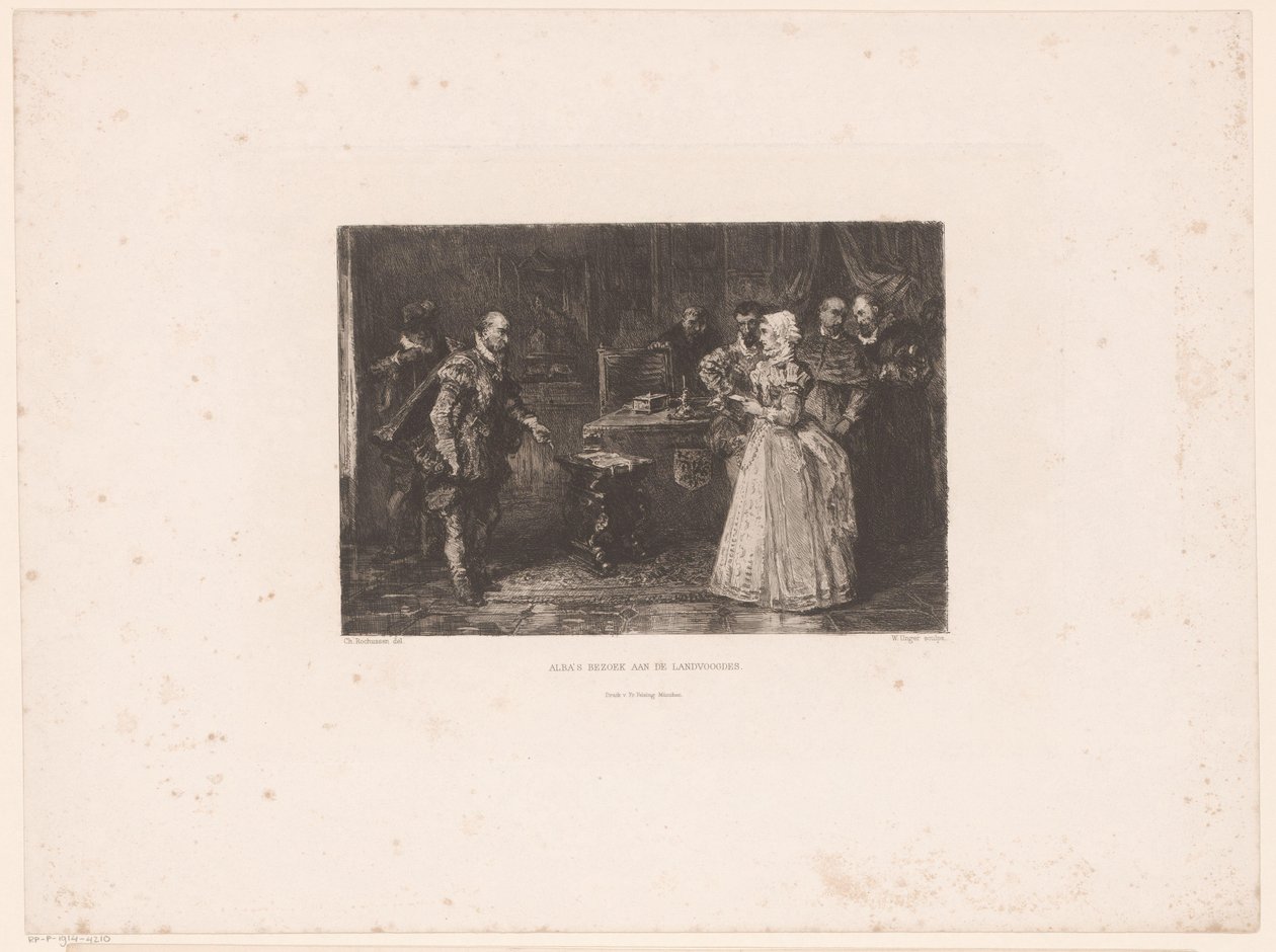 Alva visita a governanta Margaret de Parma, 1567
A visita de Alba à governanta (título sobre o objecto) de William Unger
