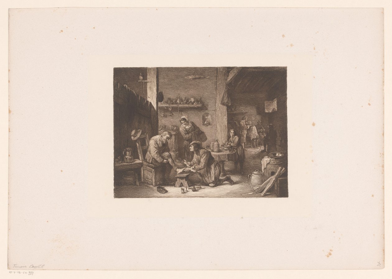 Interior com um médico e um barbeiro de William Unger