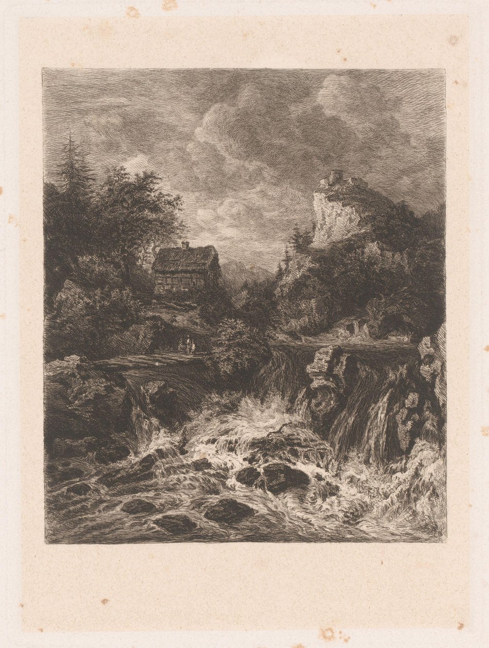 Paisagem com uma cachoeira de William Unger