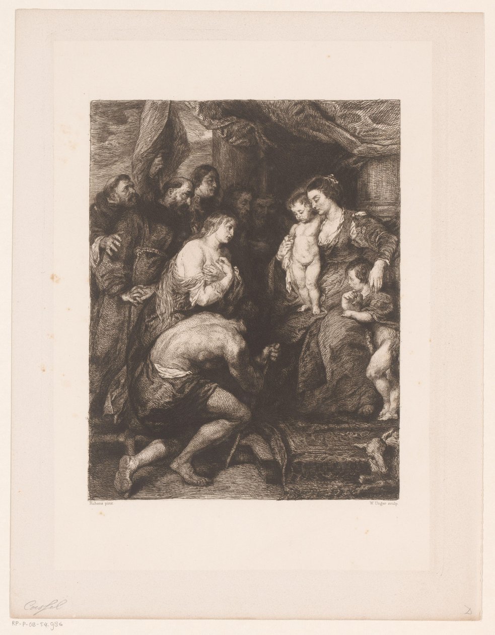 Maria e Criança adoradas por santos de William Unger