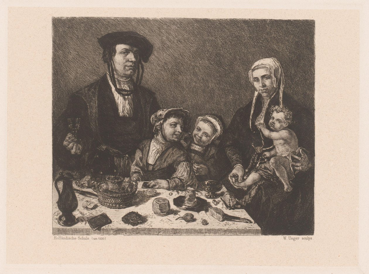 Retrato de Pieter Jan Foppesz. e Alijd van Beresteyn com seus filhos de William Unger