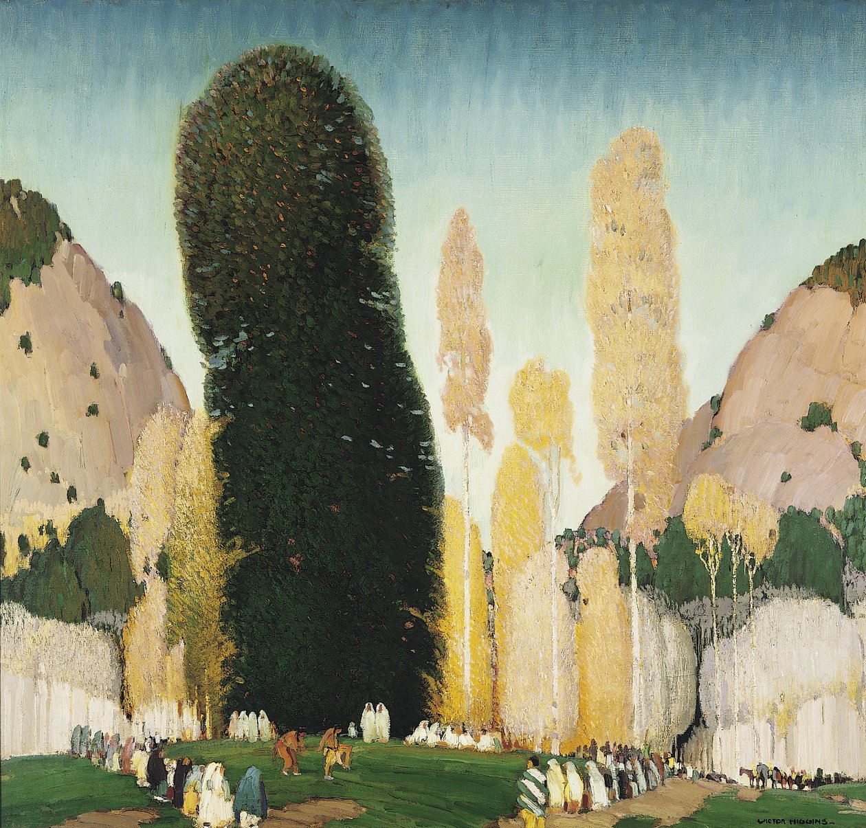 Uma Cerimónia de Montanha, c.1930 (óleo sobre tela) de William Victor Higgins