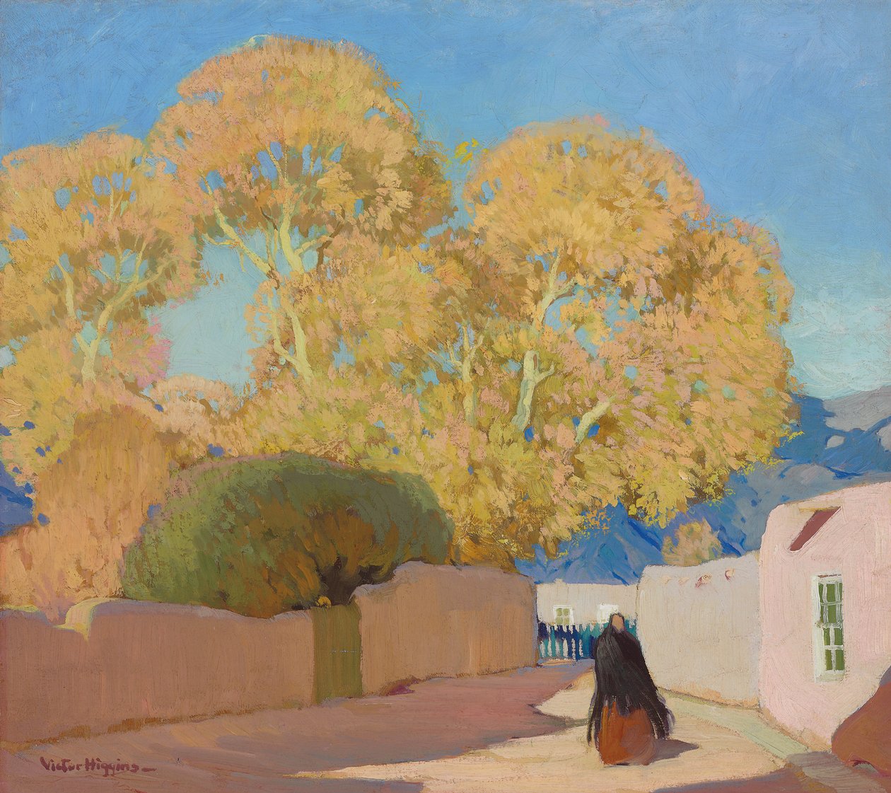 Canyon Drive, Santa Fé, c.1914 (óleo sobre tela) de William Victor Higgins