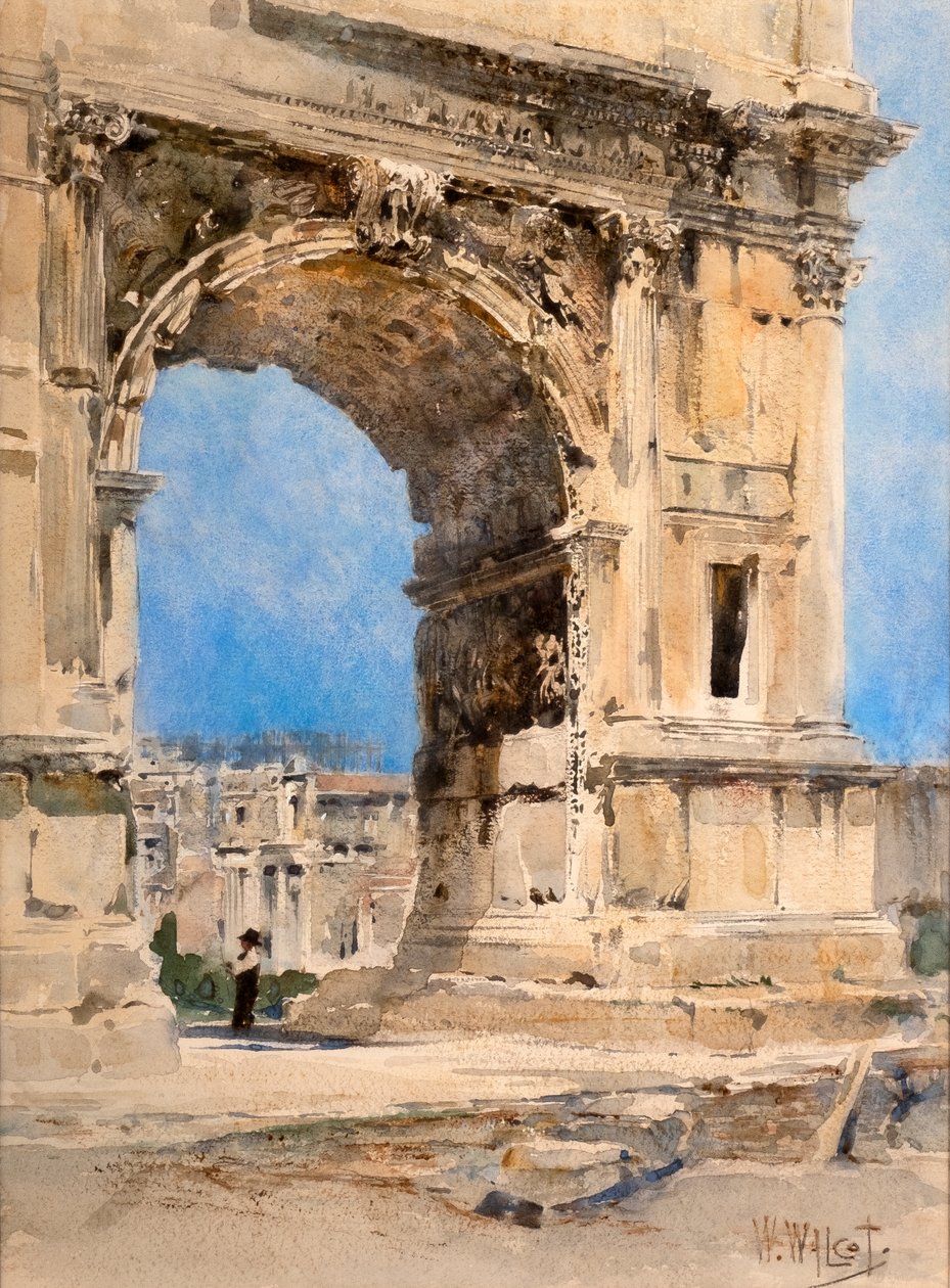 Arco de Tito, Roma (aguarela) de William Walcot