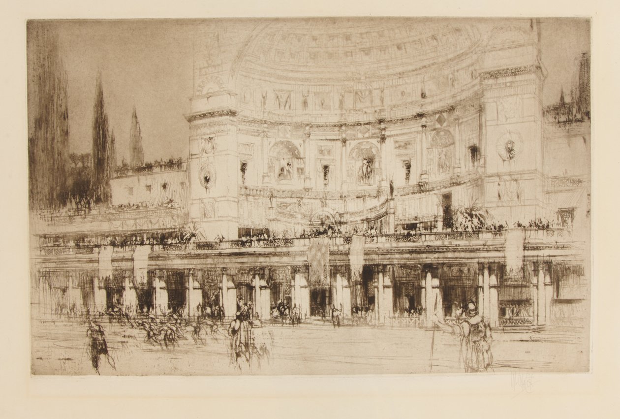 O estádio de Domiciano, monte Palatino de William Walcot