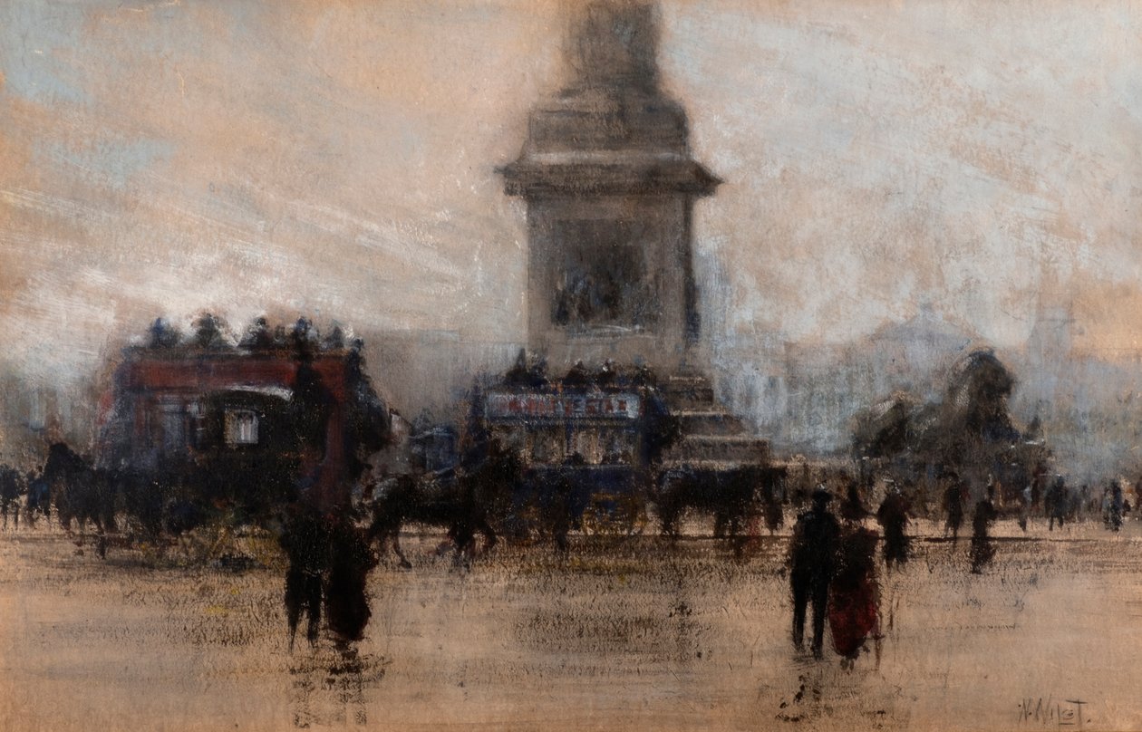 Trafalgar Square (aguarela) de William Walcot