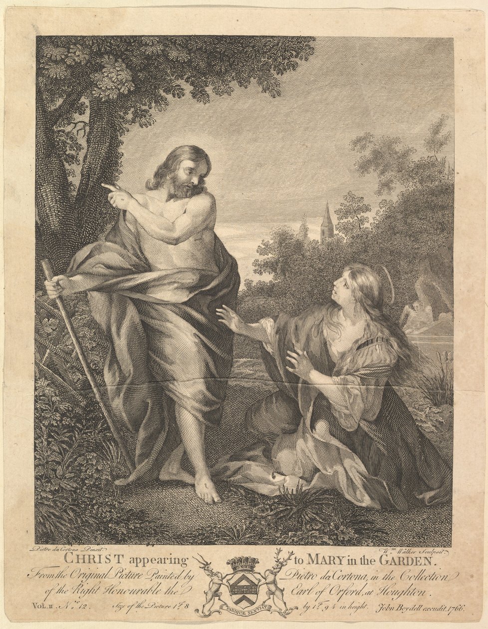 Cristo Aparecendo a Maria no Jardim, antes de 1766. de William Walker