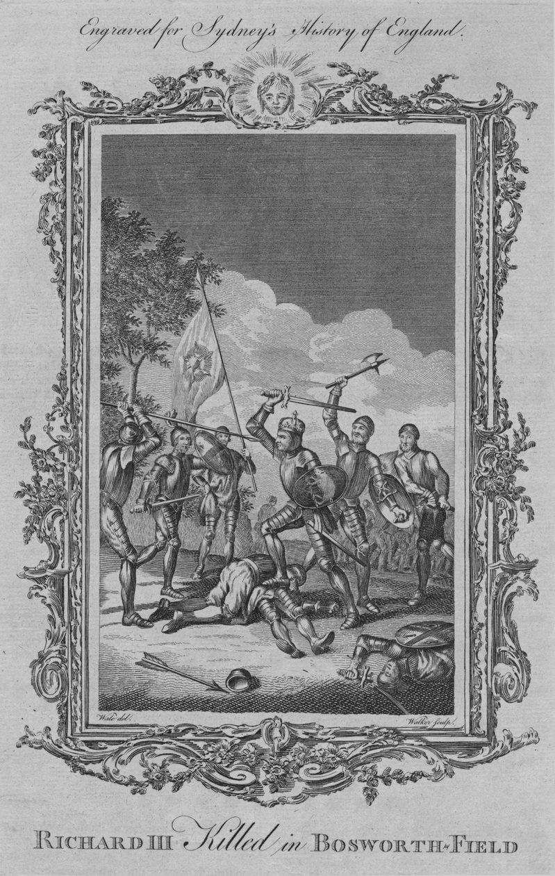 Ricardo III morto em Bosworth-Field, 1773. de William Walker