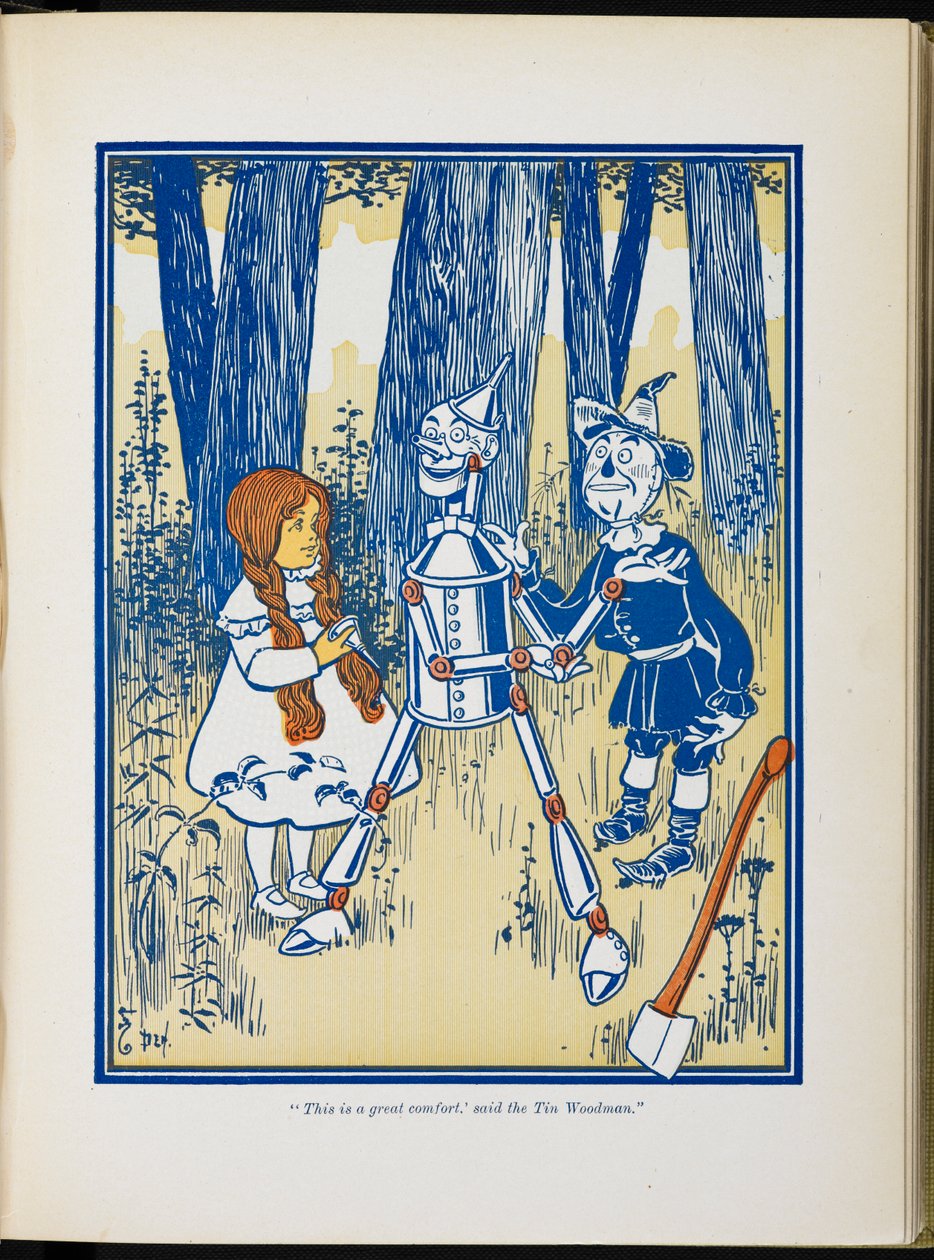 Dorothy, o lenhador de lata e o espantalho. de William Wallace Denslow
