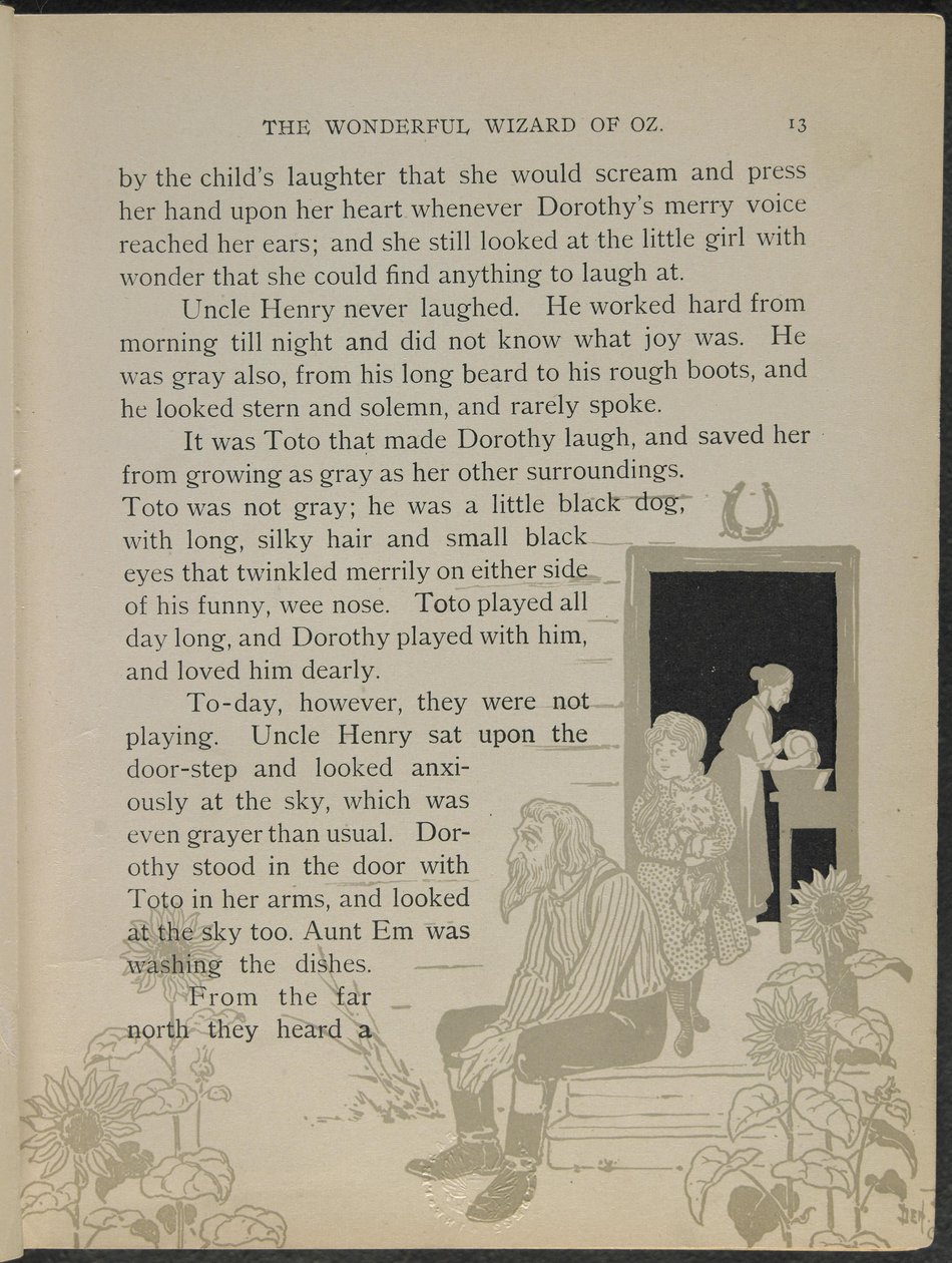 Ilustração de "O maravilhoso Feiticeiro de Oz" de Lyman Frank Baum de William Wallace Denslow