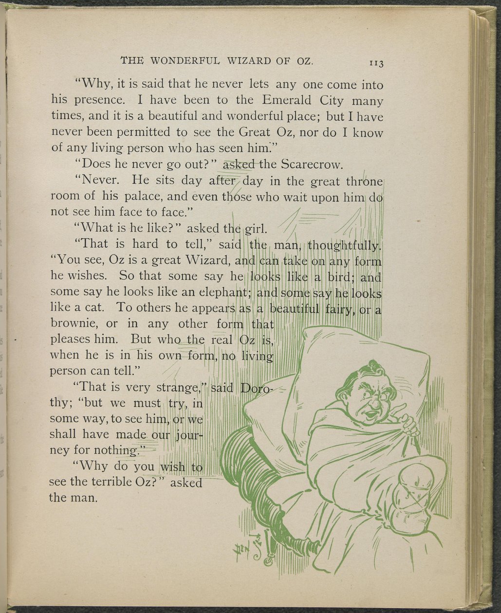 Ilustração de "O maravilhoso Feiticeiro de Oz" de Lyman Frank Baum de William Wallace Denslow