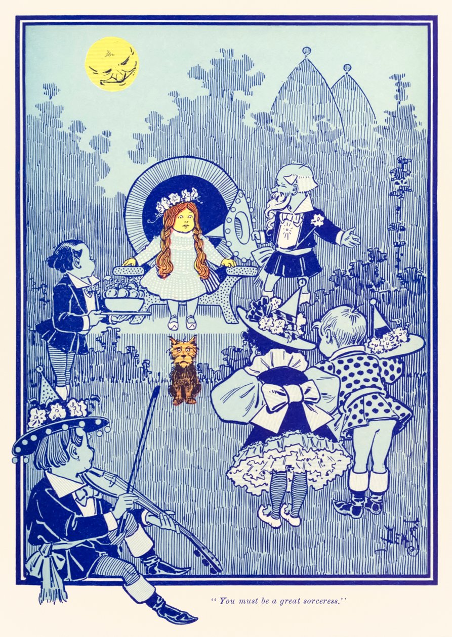 Você deve ser uma grande feiticeira. do maravilhoso mágico de Oz de L. Frank Baum de William Wallace Denslow