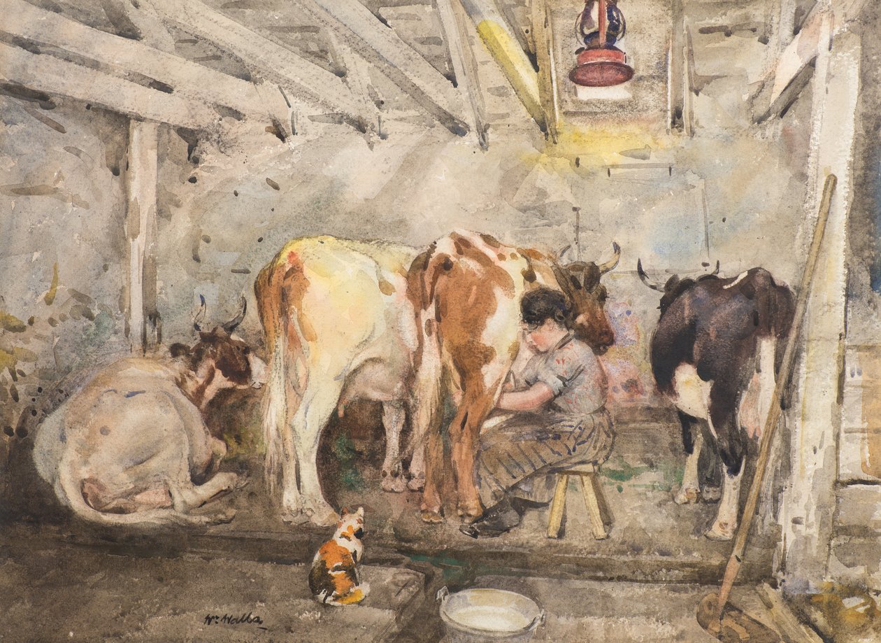 Bezerros (aquarela) de William Walls
