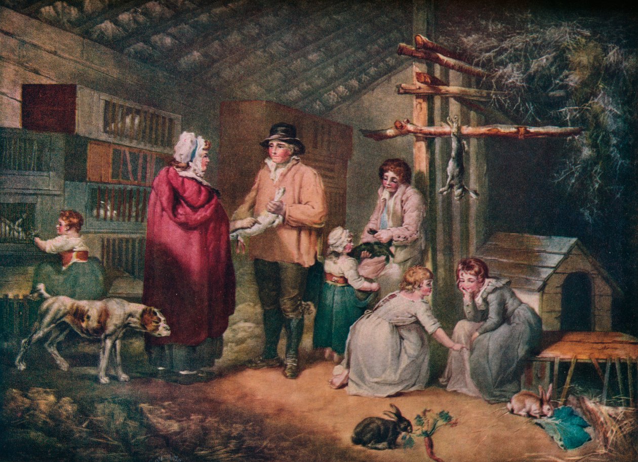 Venda de coelhos, 1796, 1919 de William Ward