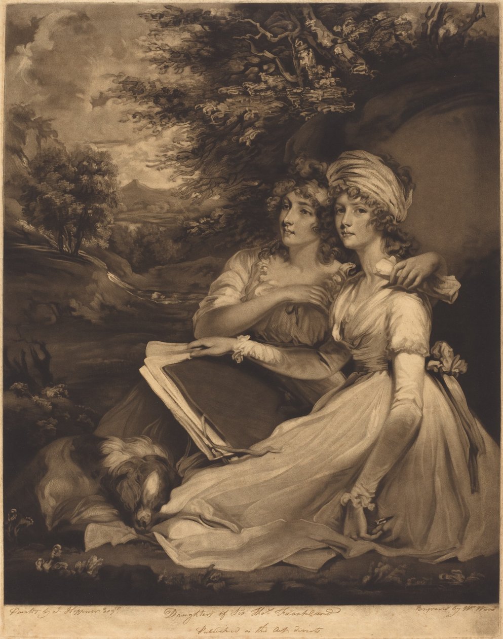 As Filhas de Sir Thomas Frankland de William Ward after John Hoppner