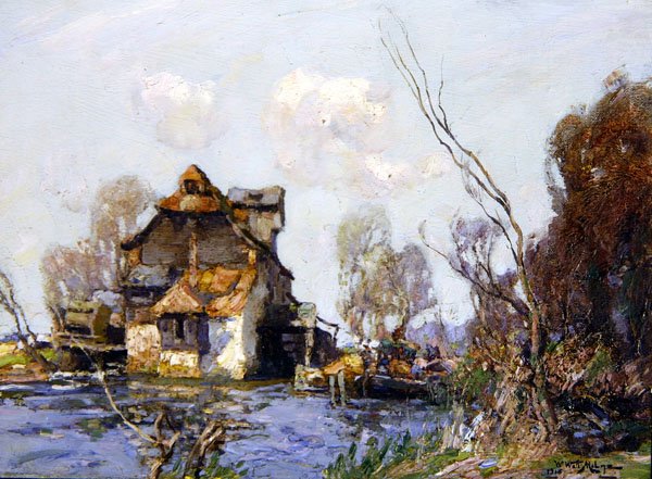 Moinho antigo na Ouse de William Watt Milne