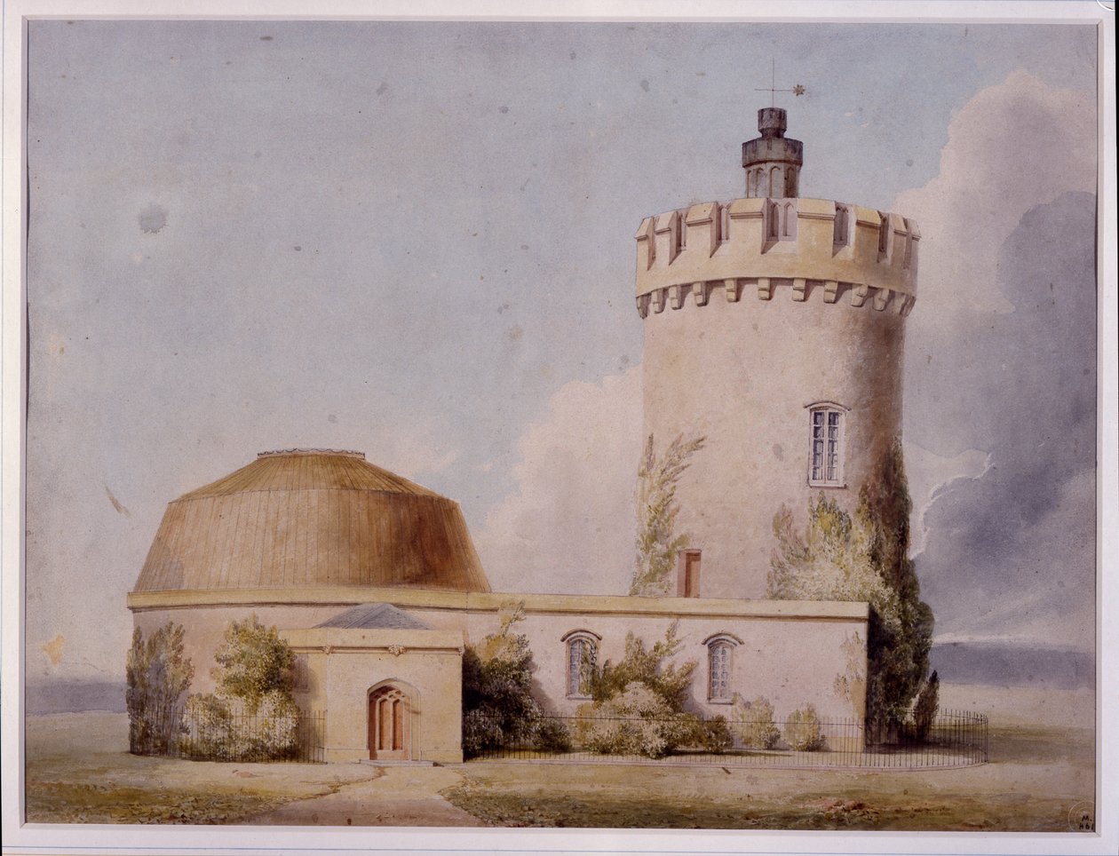 O Observatório e as Adições Propostas, c.1830 (aguarela no cartão) de William West