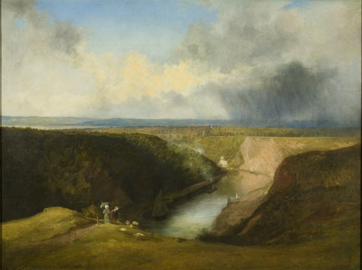 Vista do Desfiladeiro de Avon do Observatório Hill, c.1830 de William West