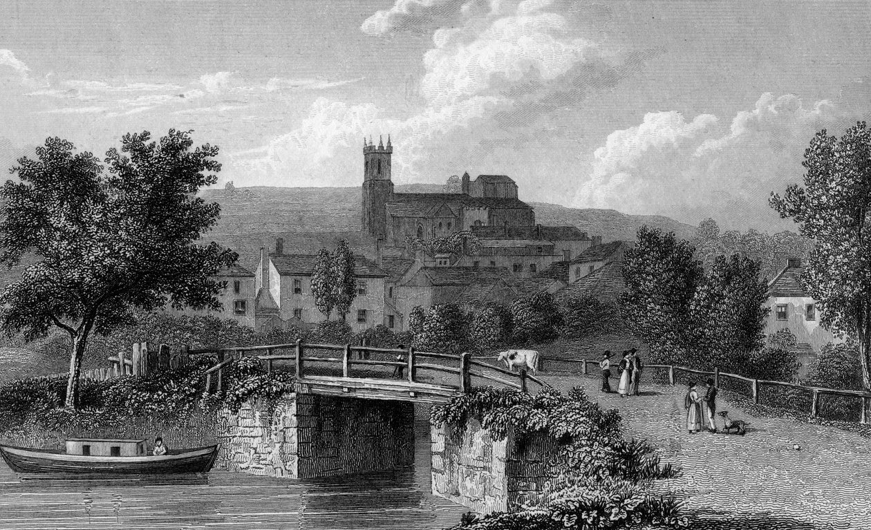Hythe da ponte do canal, gravada por E. Finden, 1829 de William Westall