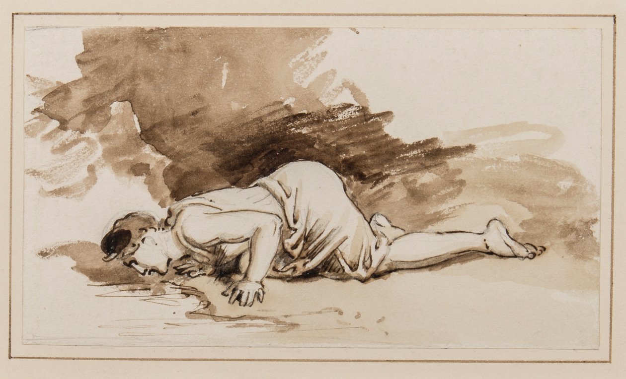 Narciso (caneta, pincel e tinta no papel) de William Westall