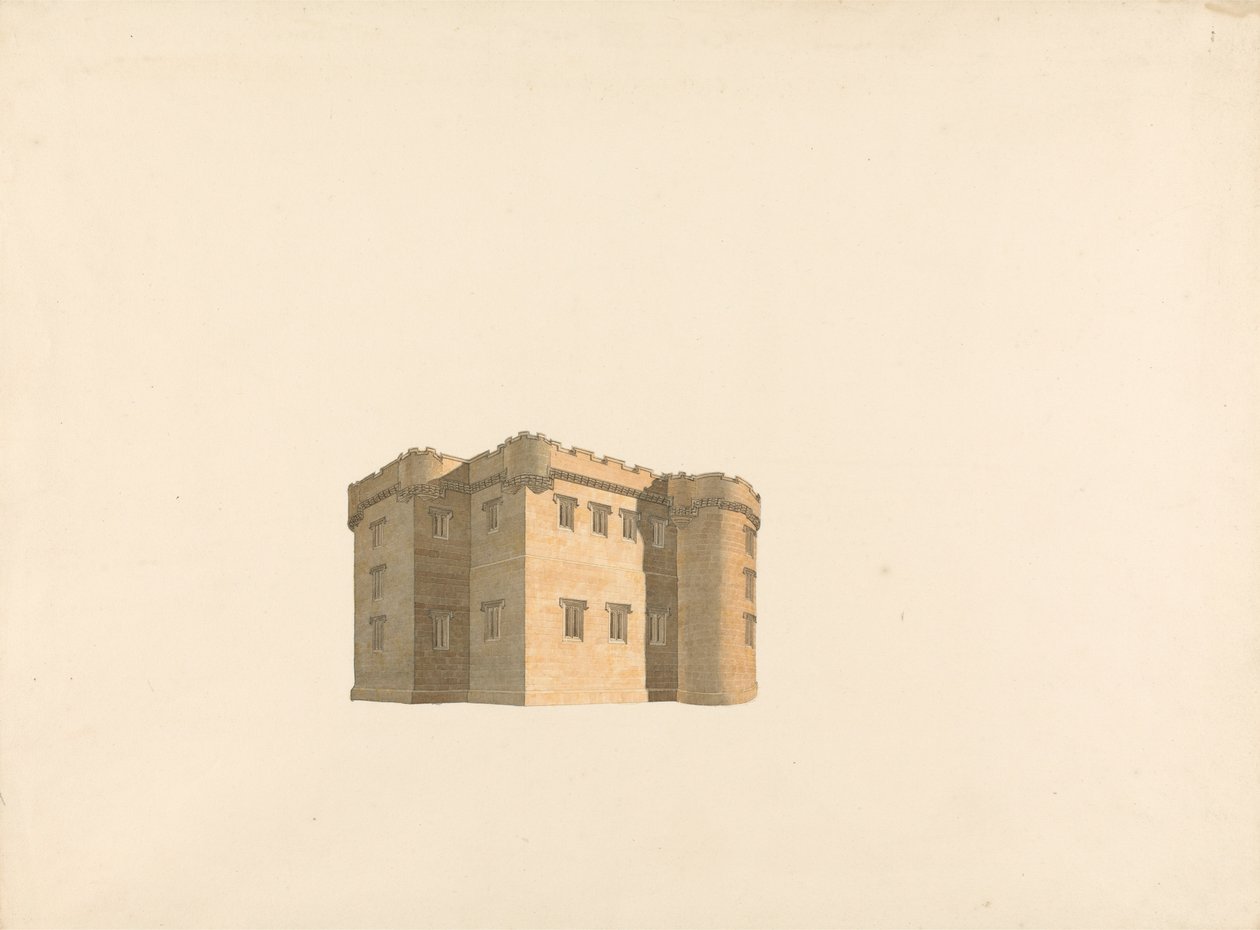 Castelo de Cluny, Aberdeenshire, Escócia: Perspectiva de William Wilkins