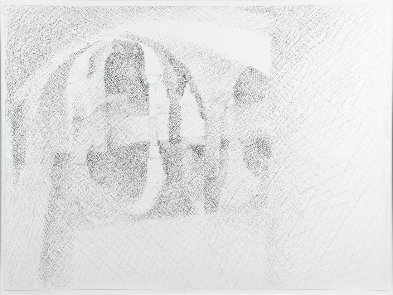 Cripta inundada, San Zaccaria, Veneza, 2006 (lápis sobre papel) de William Wilkins
