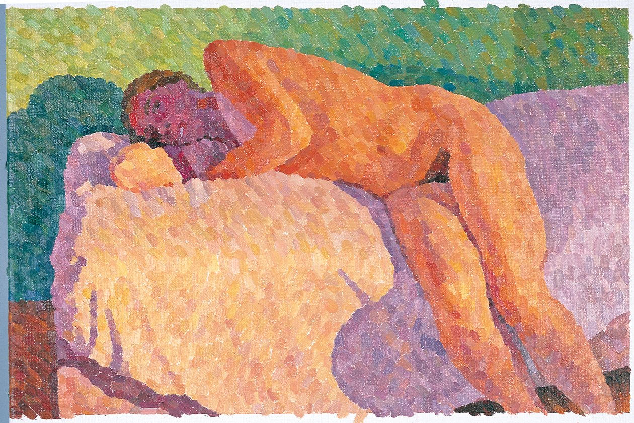 Nude with Face in Shadow, 2000 (óleo sobre tela) de William Wilkins