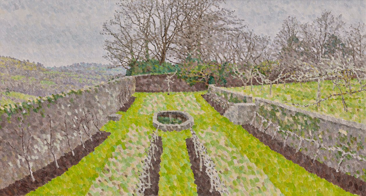 Pool Garden, Inverno, 2019 (óleo sobre tela) de William Wilkins