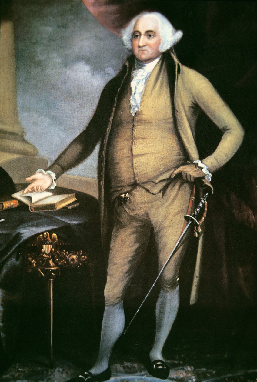 Presidente John Adams (1735-1826) (cor litho) de William Winstanley
