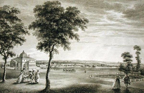Foots-Cray Place em Kent o assento de Bourchier Cleeve Esq. (1715-60) (gravura) de William Woollett