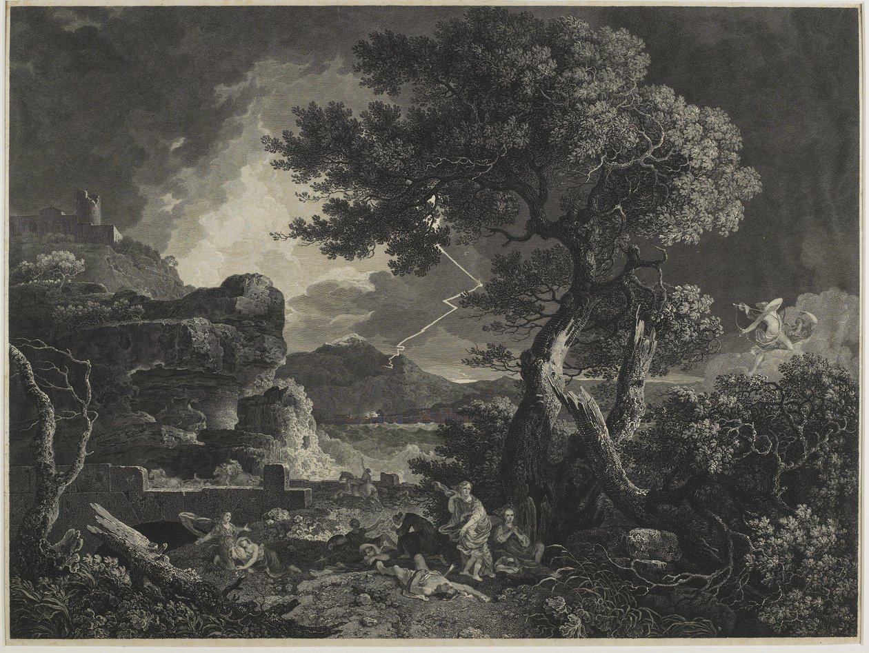 A destruição dos filhos de Niobe, 1761 de William Woollett