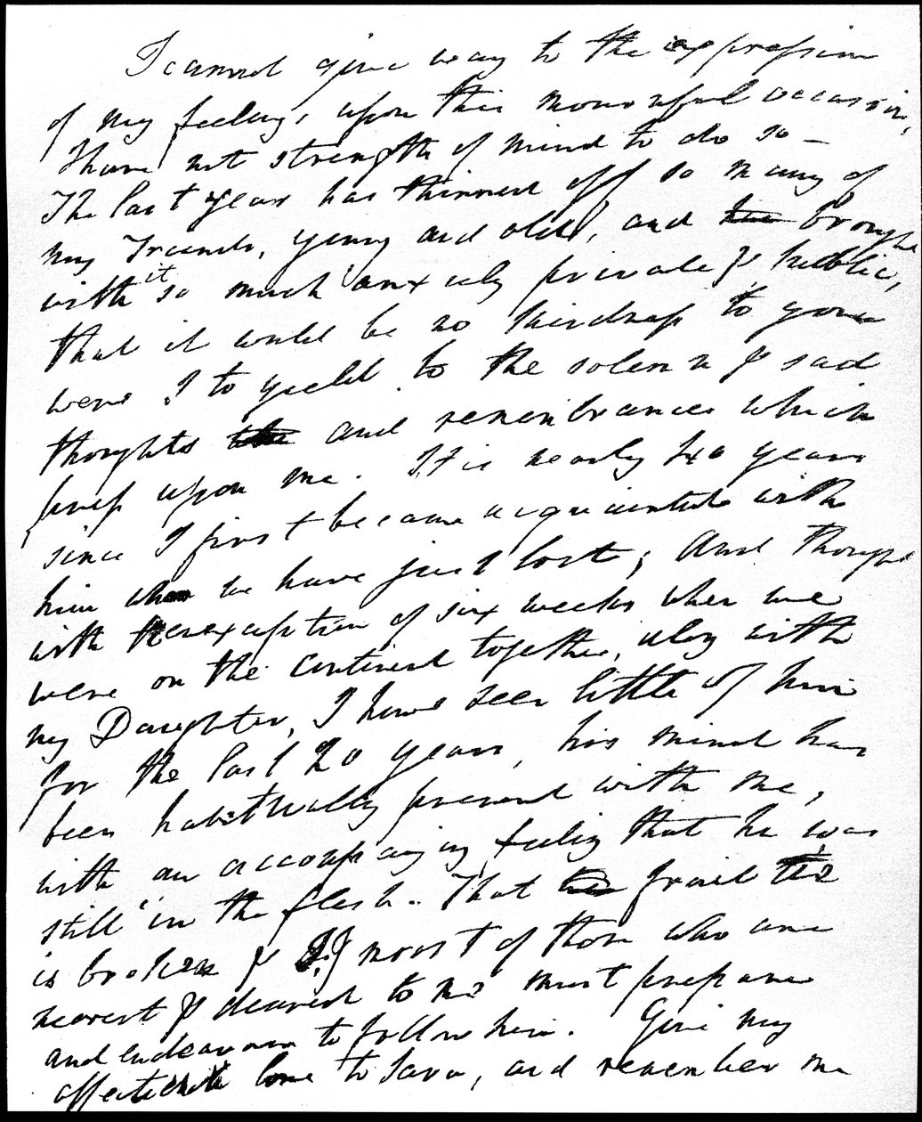 Carta de condolências a Henry Nelson Coleridge pela morte de seu tio e sogro, Samuel Taylor Coleridge em 25 de julho de 1834, 29 de julho de 1834 (caneta e tinta sobre papel) de William Wordsworth