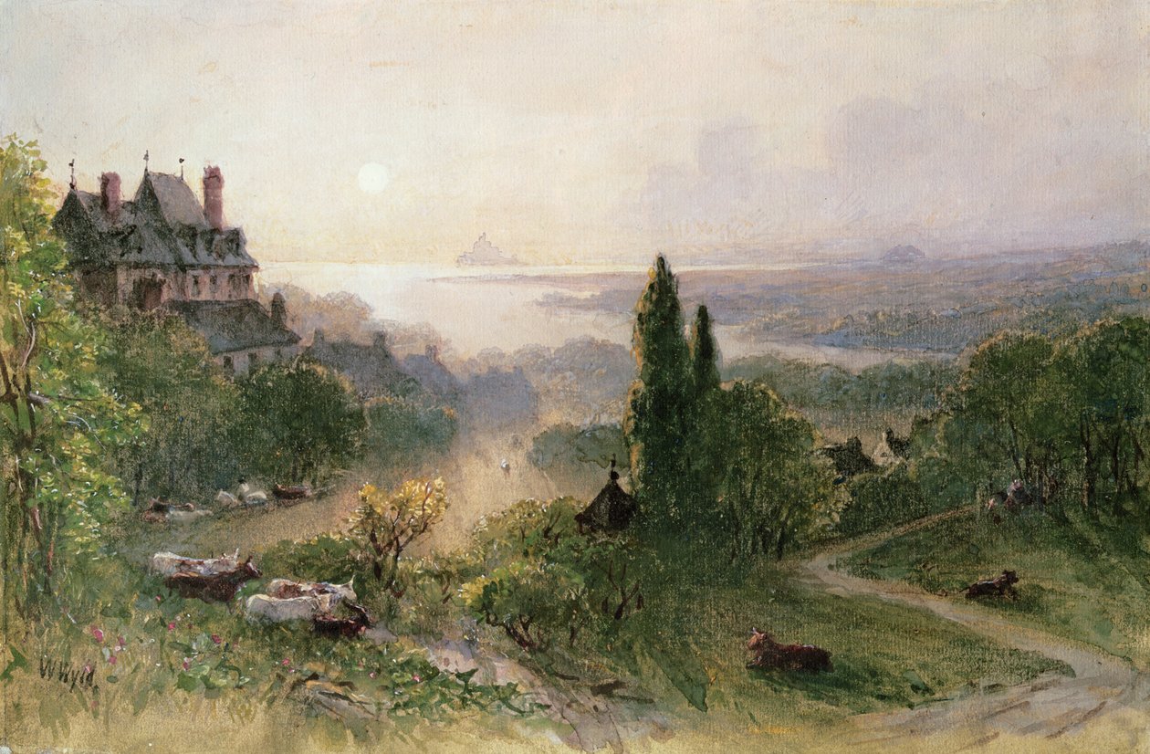 Paisagem com uma casa grande de William Wyld