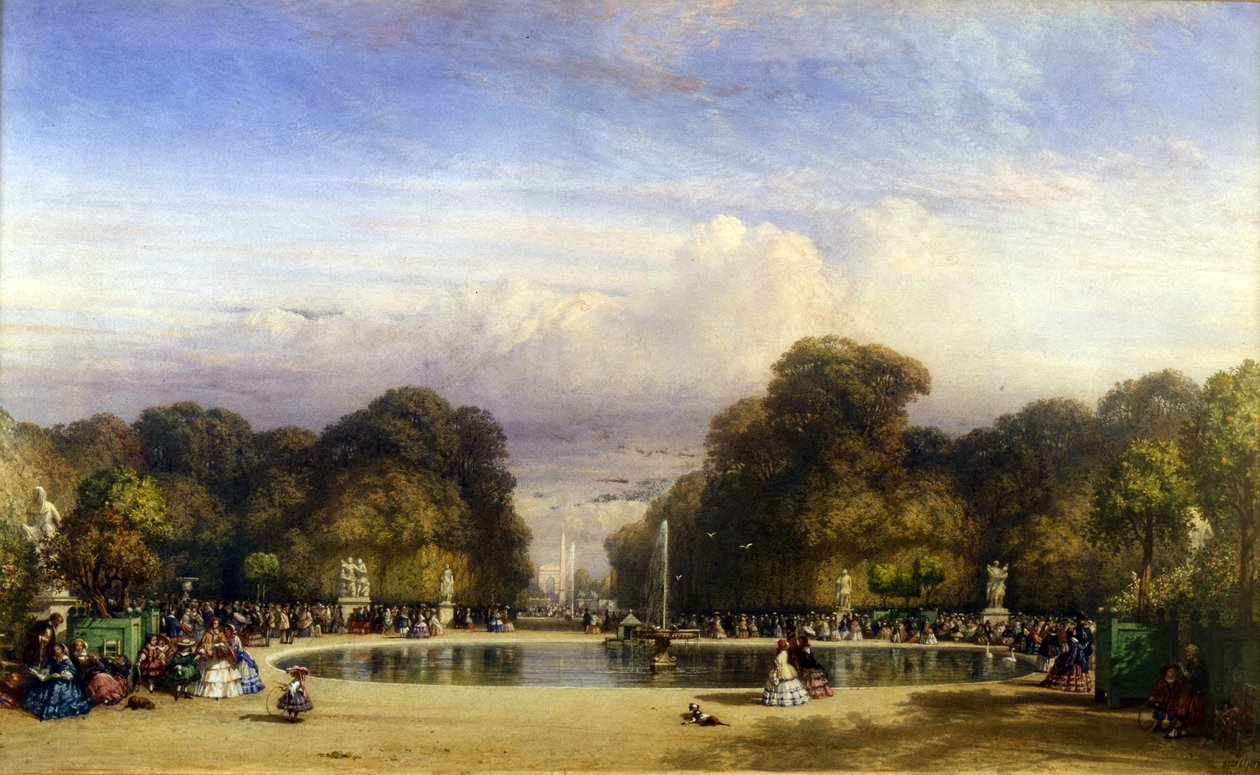 Os Jardins de Tuileries, Paris de William Wyld