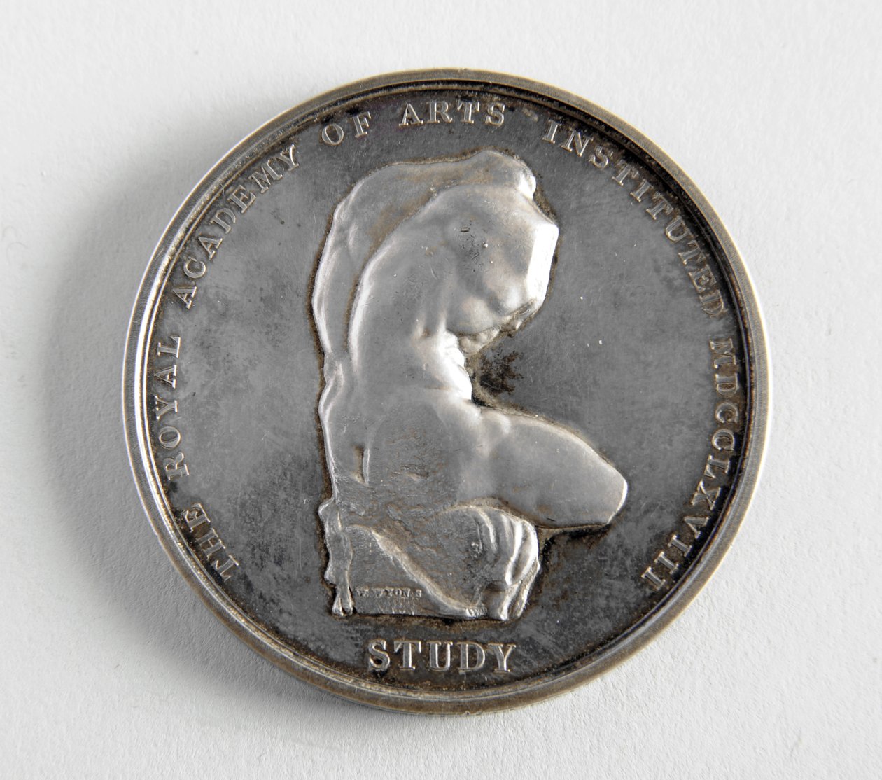 Medalha de R.A. concedida a George Frampton 10.12.1884 pelo melhor modelo de uma figura (metal) de William Wyon