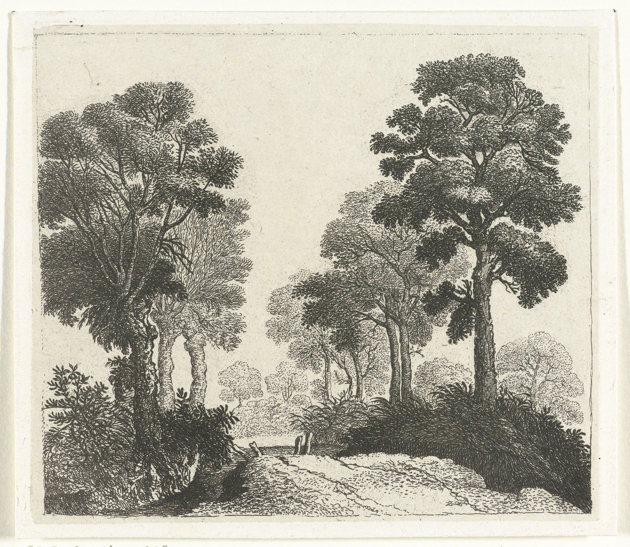 Paisagem com árvores ao longo de um caminho de William Young Ottley
