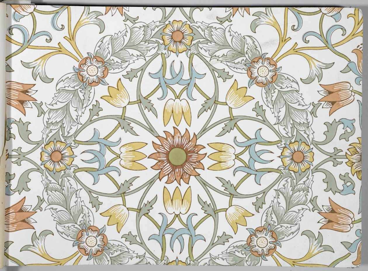 Livro de amostra de papel de parede, antes de 1917 (impressão) de William and Company Morris