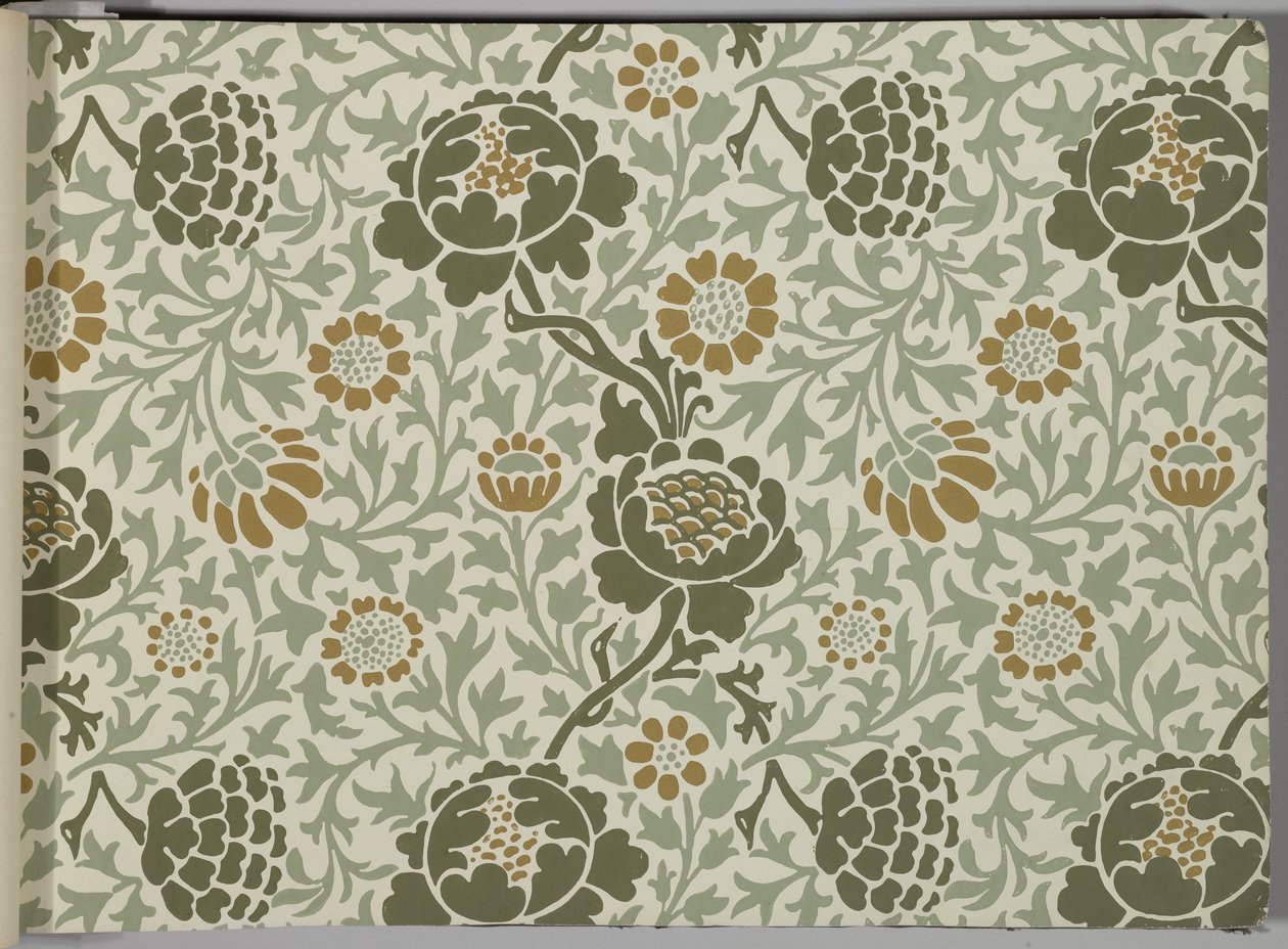 Livro de amostra de papel de parede, antes de 1917 (impressão) de William and Company Morris