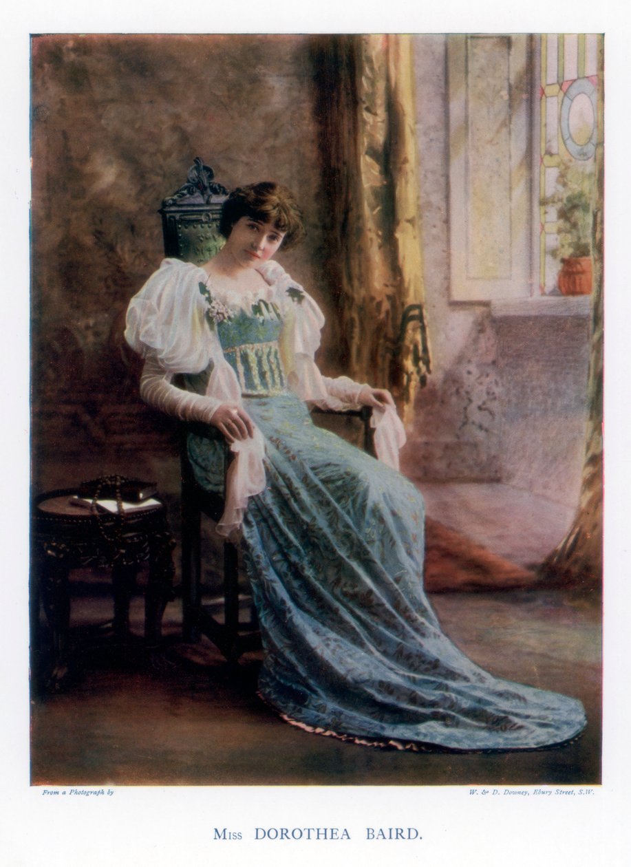 Dorothea Baird, atriz inglesa de teatro e cinema, 1901. de William and Daniel Downey