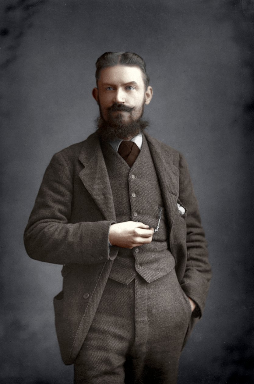 George Bernard Shaw, dramaturgo irlandês, crítico e Fabian, 1893. de William and Daniel Downey