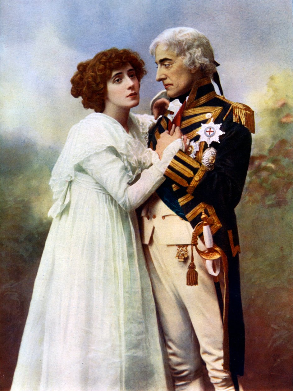 Johnston Forbes-Robertson 1853-1937 e Sra. Patrick Campbell 1865-1940, 1899-1900. de William and Daniel Downey