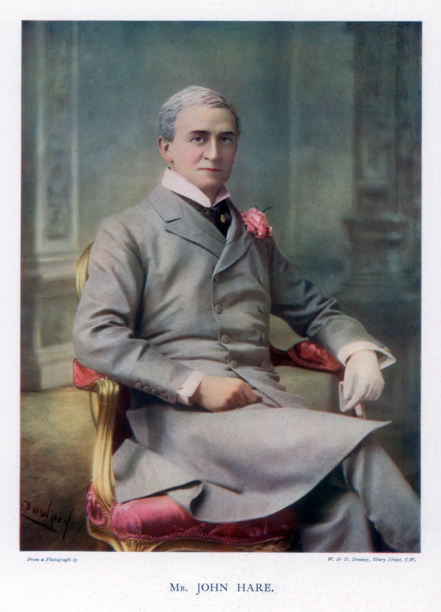 Sir John Hare, ator inglês e gerente do Teatro Garrick, 1901. de William and Daniel Downey