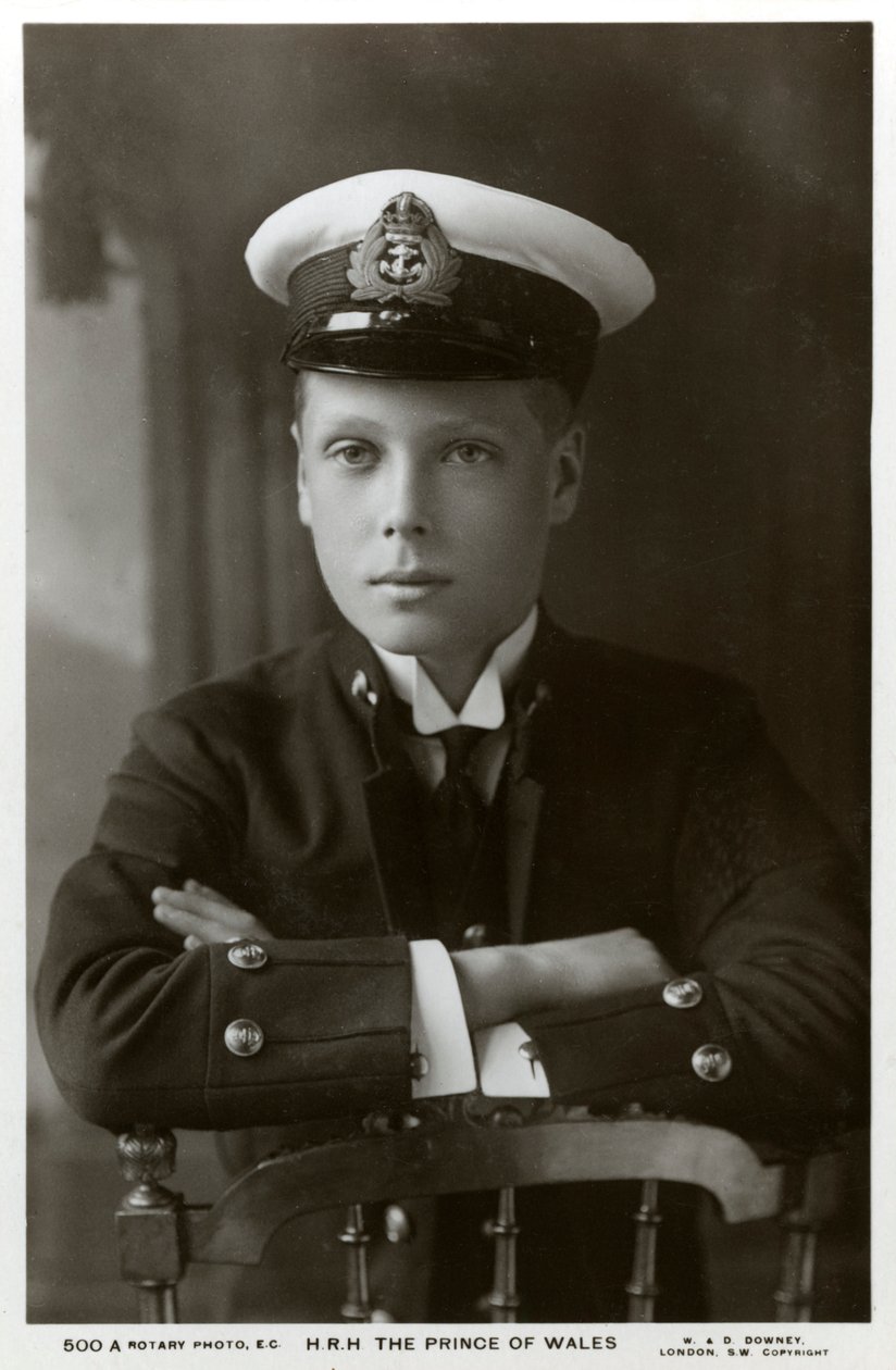 O Príncipe de Gales em uniforme naval, c1910. de William and Daniel Downey