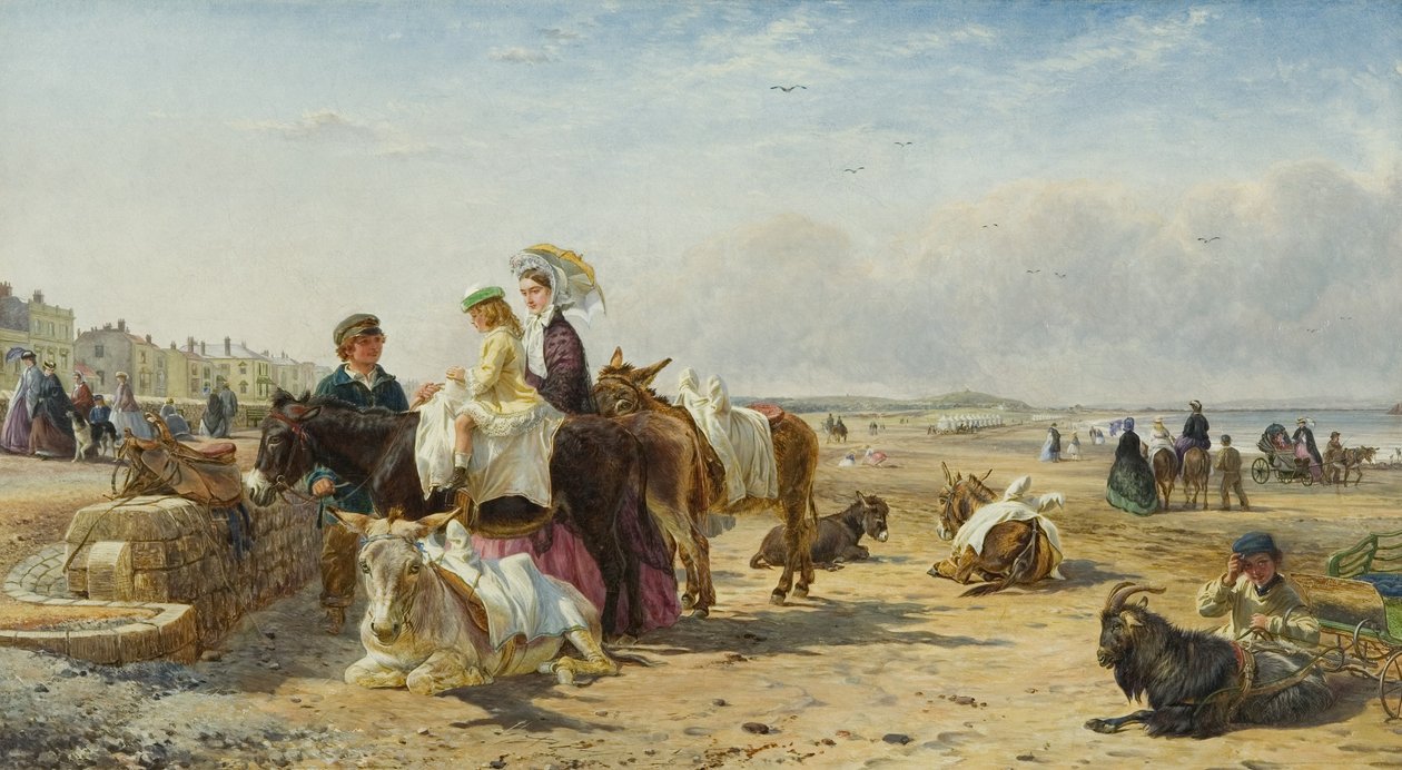 Weston Sands em 1864 (óleo sobre tela) de William and Havell Edmund Hopkins
