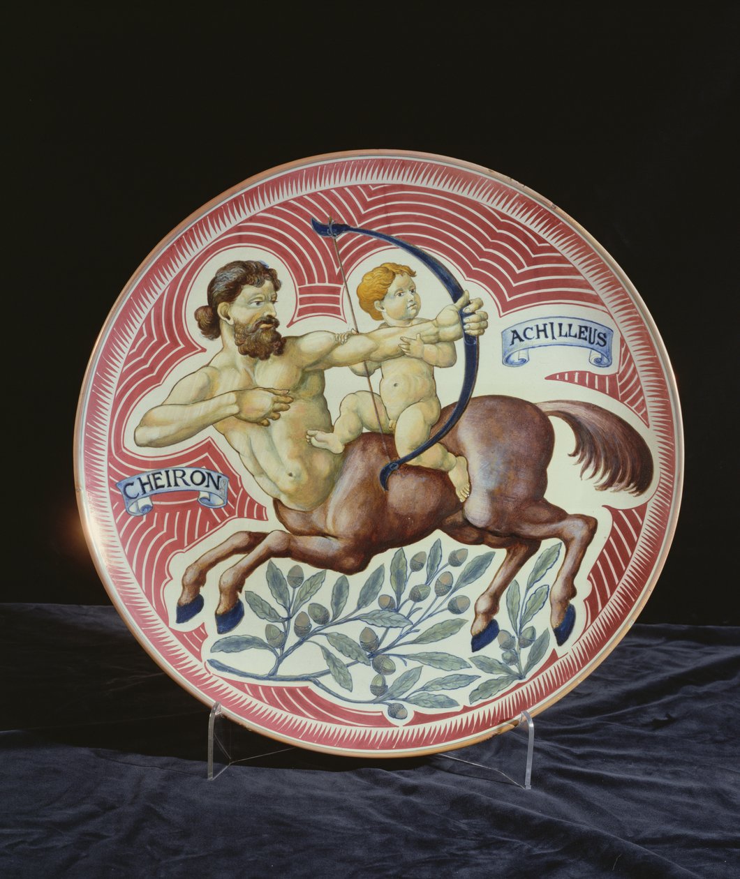 Carregador representando Cheiron e Achilleus (cerâmica) de William de Morgan