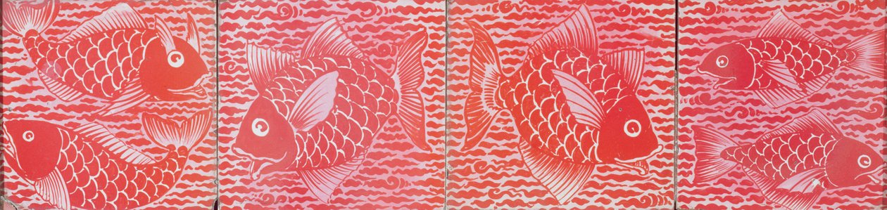 Azulejo com design de peixe (cerâmica) de William de Morgan