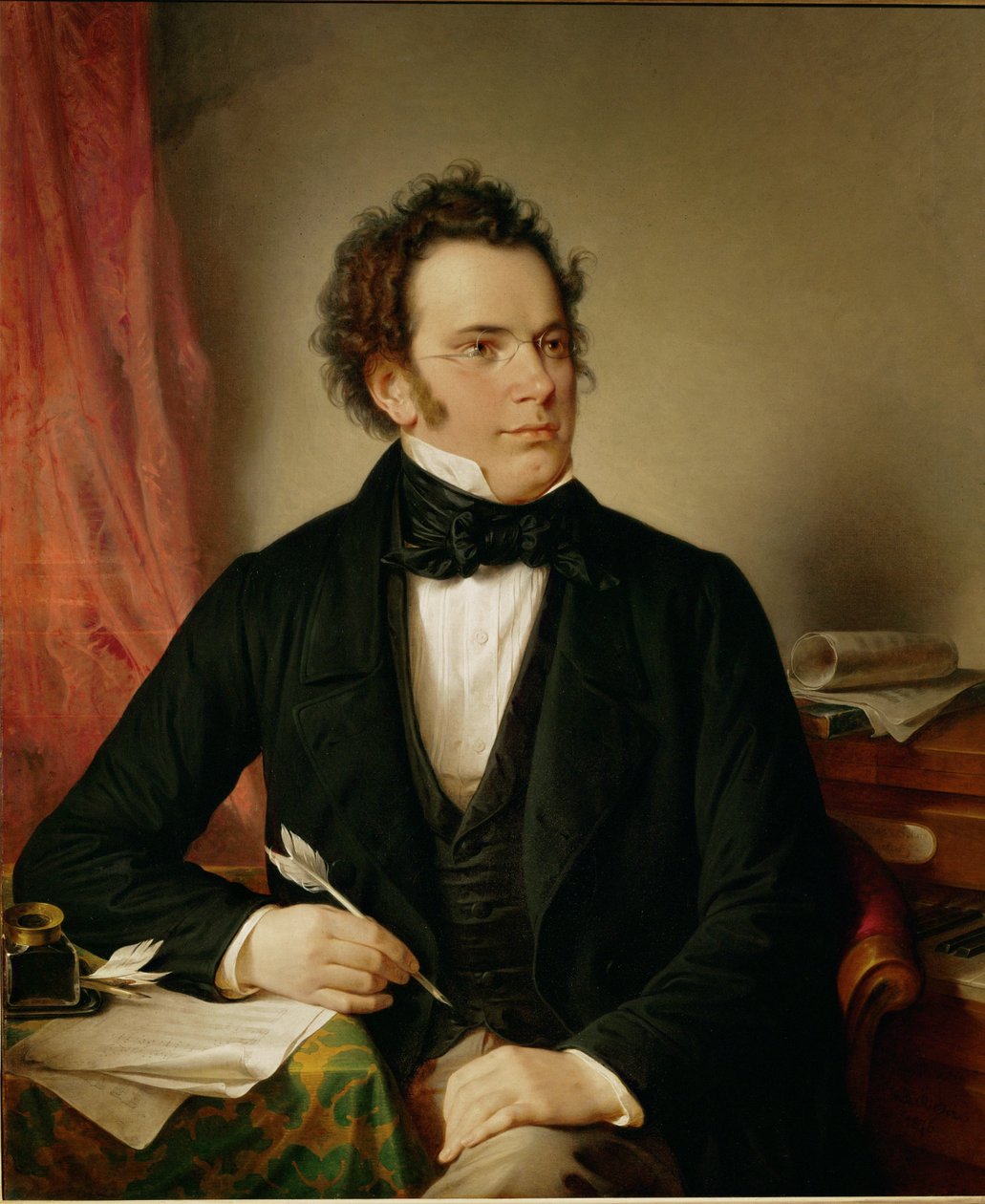Franz Schubert ... (óleo sobre tela) de Willibrord Joseph Mahler or Maehler