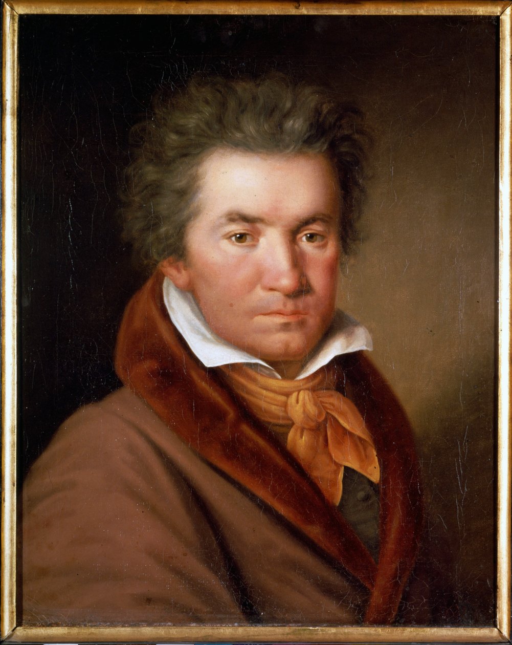 Retrato de Ludwig van Beethoven (1770 - 1827) - por Mahler, Sociedade de Amigos da Música de Viena. de Willibrord Joseph Mahler or Maehler