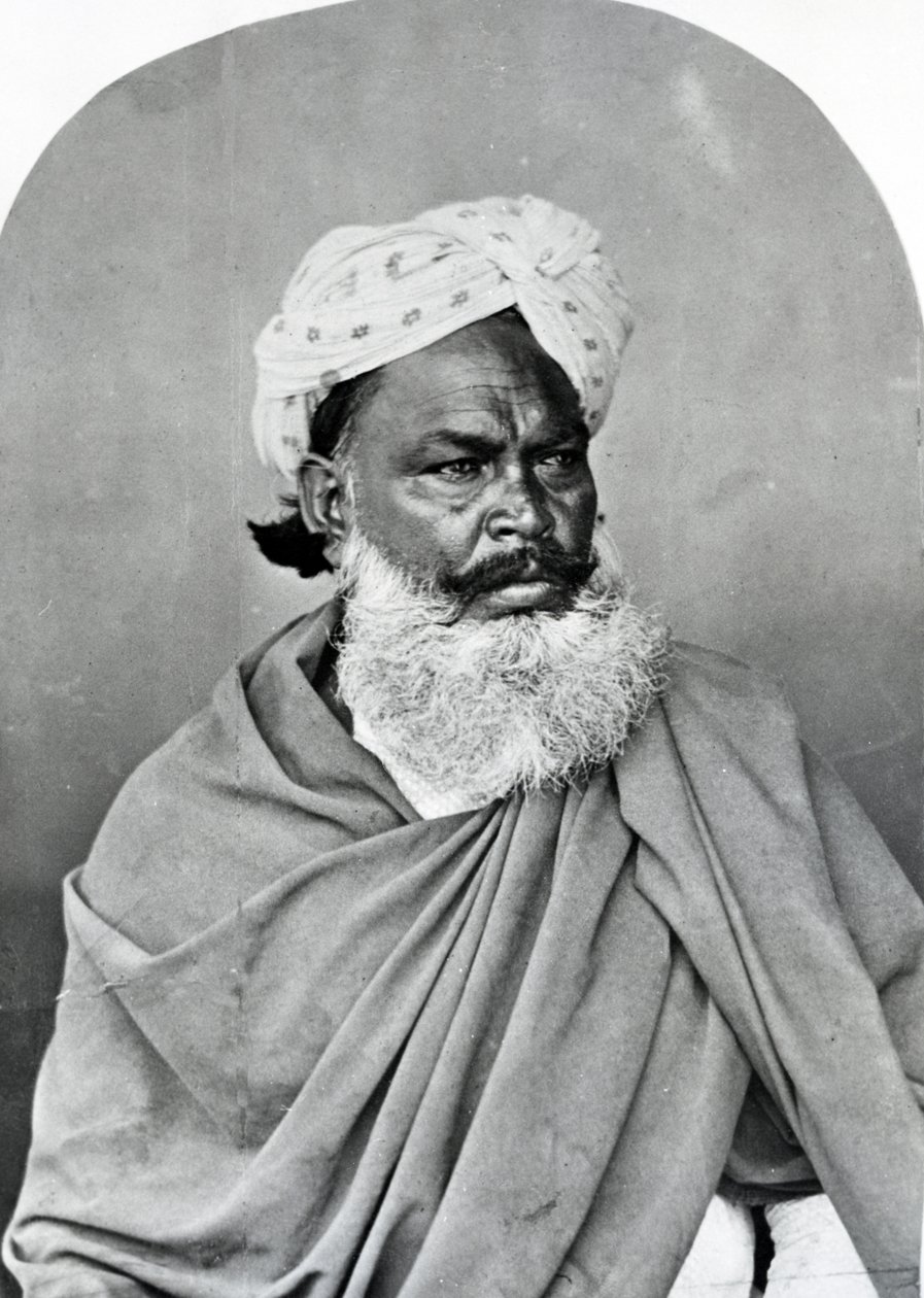 Retrato de um homem indiano, de &39;The Costumes and People of India&39;, c.1860 de Willoughby Wallace Hooper