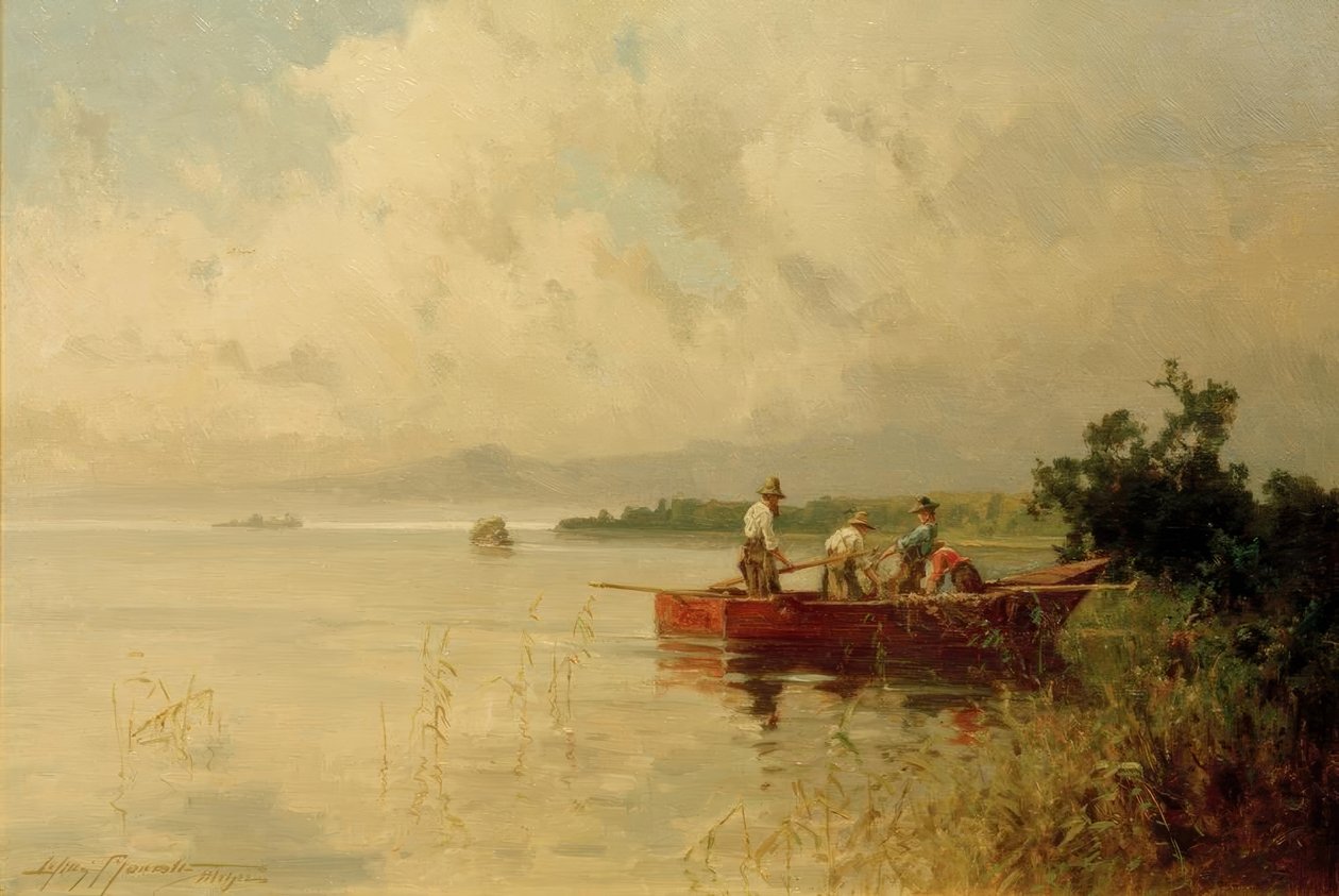 Pescador no Chiemseeufer de verão de Willy Moralt